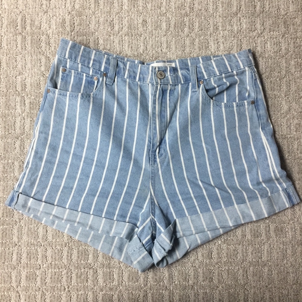 Ardene Striped Denim Shorts